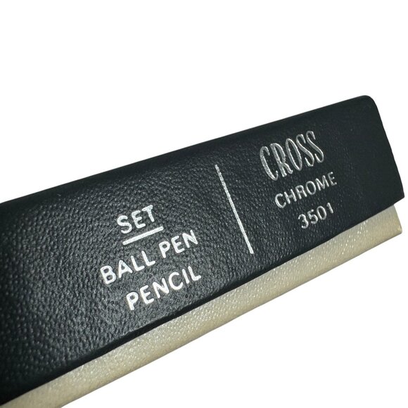 Cross Chrome Ball Point Pen & Pencil Set 3501 Vintage 1980s in Original Box - Picture 6 of 6